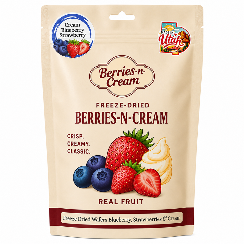 Freeze Dried Blueberry, Strawberry and Cream